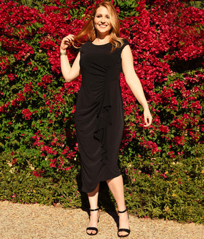 Paloma Black Formal Midi Dress