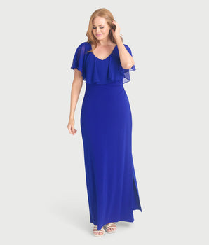 Sunny Deep Cobalt Floor Length Dress