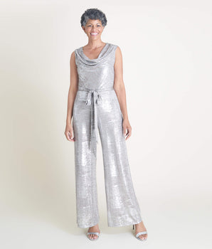 Uptown Flax Foil Print Jumpsuit