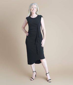 Paloma Black Formal Midi Dress