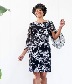 Stevie Black Floral Print Dress