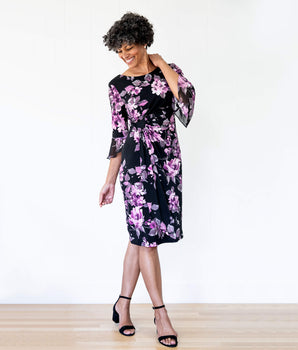 Lisa 2.0 Lilac Faux Wrap Dress